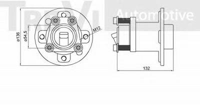 TREVI AUTOMOTIVE wb1926 -  Комплект подшипника ступицы колеса